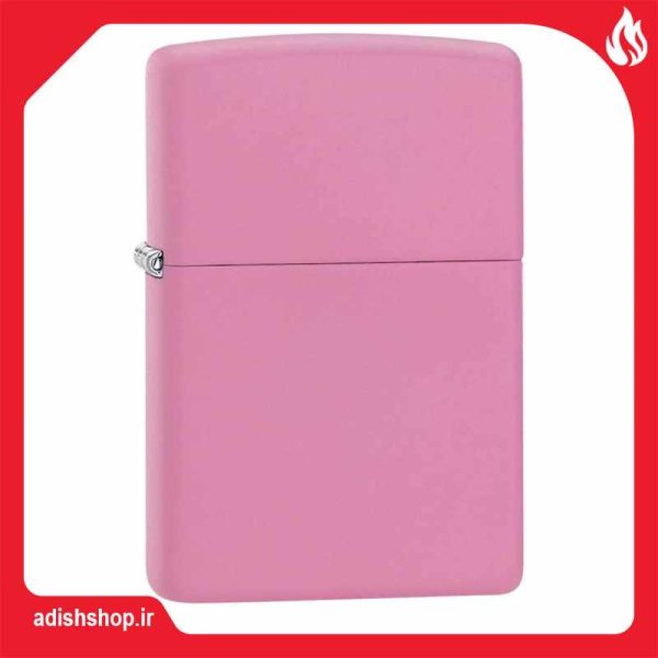 فندک زیپو اصل صورتی Regular Pink Matte کد 238-سایت فروش فندک زیپو آدیش شاپ Zippo Lighter Regular Pink Matt 238