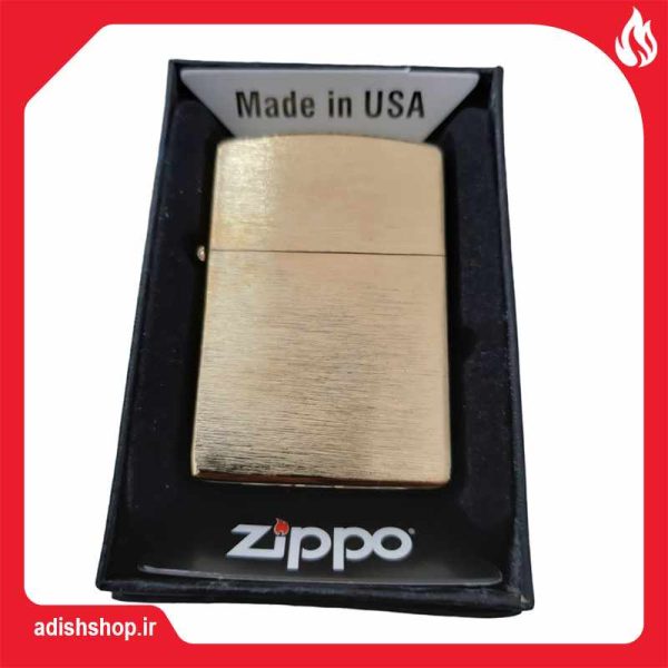 فندک طلایی طرح زیپو بنزینی-خرید فندک زیپو آدیش شاپ Zippo Lighter gold